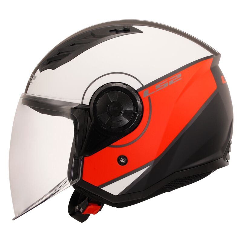 LS2 OF616 Airflow 2 ECE 22.06 Open Face Helmet Cover Matt White / Red