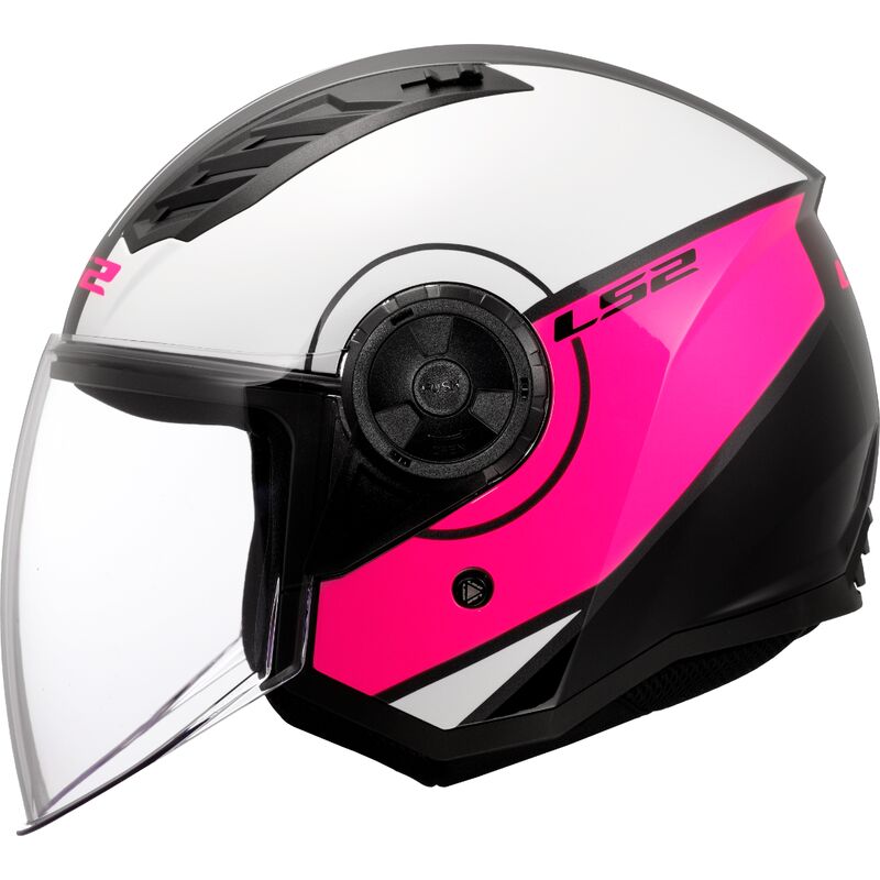 LS2 OF616 Airflow 2 Open Face Helmet Cover White / Pink FREE 1 YEAR Returns, FREE UK Delivery | ThrottleChimp