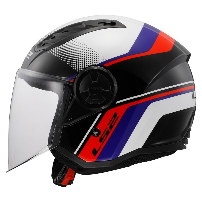 LS2 OF616 Airflow 2 ECE 22.06 Open Face Helmet Rush White / Blue / Red