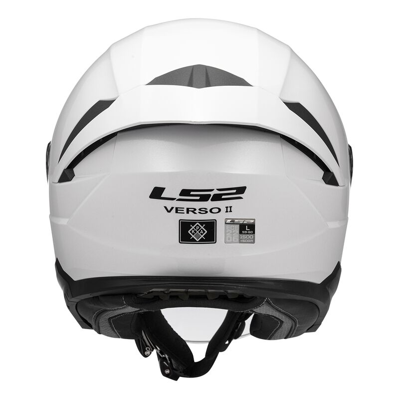 LS2 OF618 Verso 2 Open Face Helmet Solid White FREE 1 YEAR Returns, FREE UK Delivery | ThrottleChimp