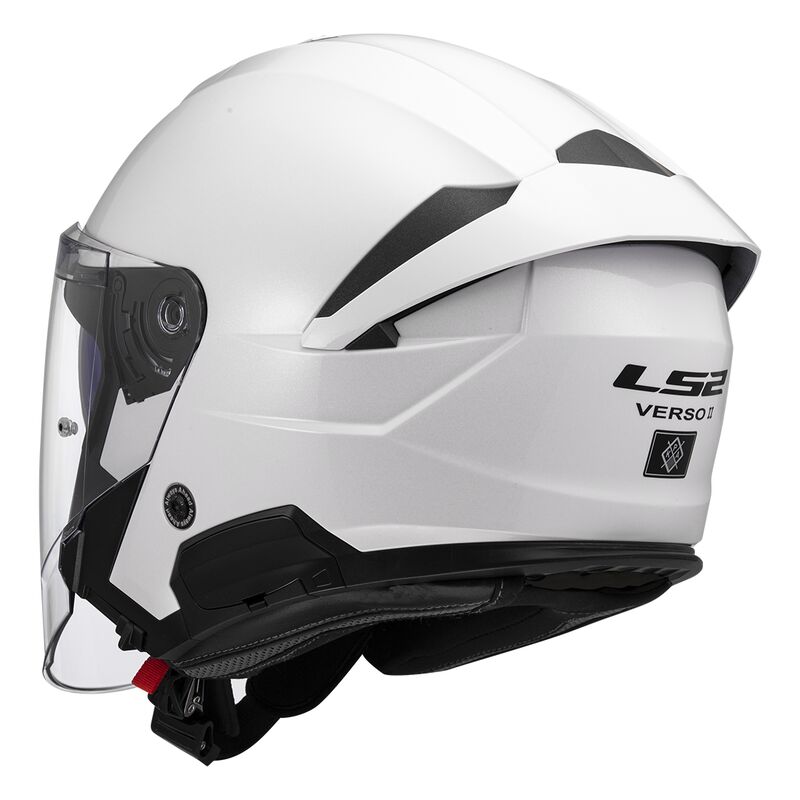 LS2 OF618 Verso 2 Open Face Helmet Solid White FREE 1 YEAR Returns, FREE UK Delivery | ThrottleChimp