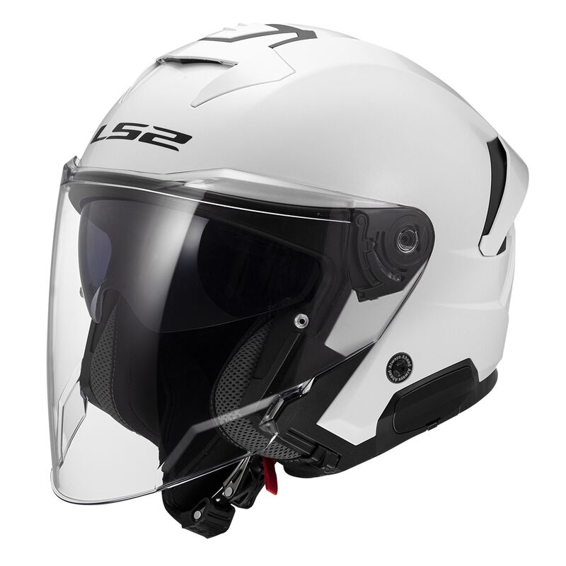 LS2 OF618 Verso 2 Open Face Helmet Solid White FREE 1 YEAR Returns, FREE UK Delivery | ThrottleChimp