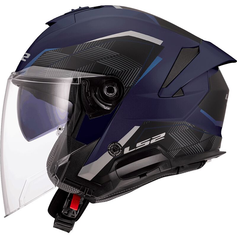 LS2 OF618 Verso 2 Open Face Helmet Air Navy Blue FREE 1 YEAR Returns, FREE UK Delivery | ThrottleChimp