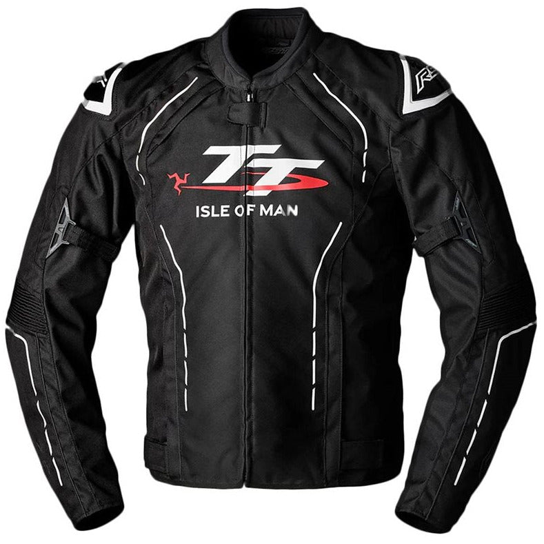 RST S1 CE Textile Jacket IOM Logo / Black / White - ThrottleChimp