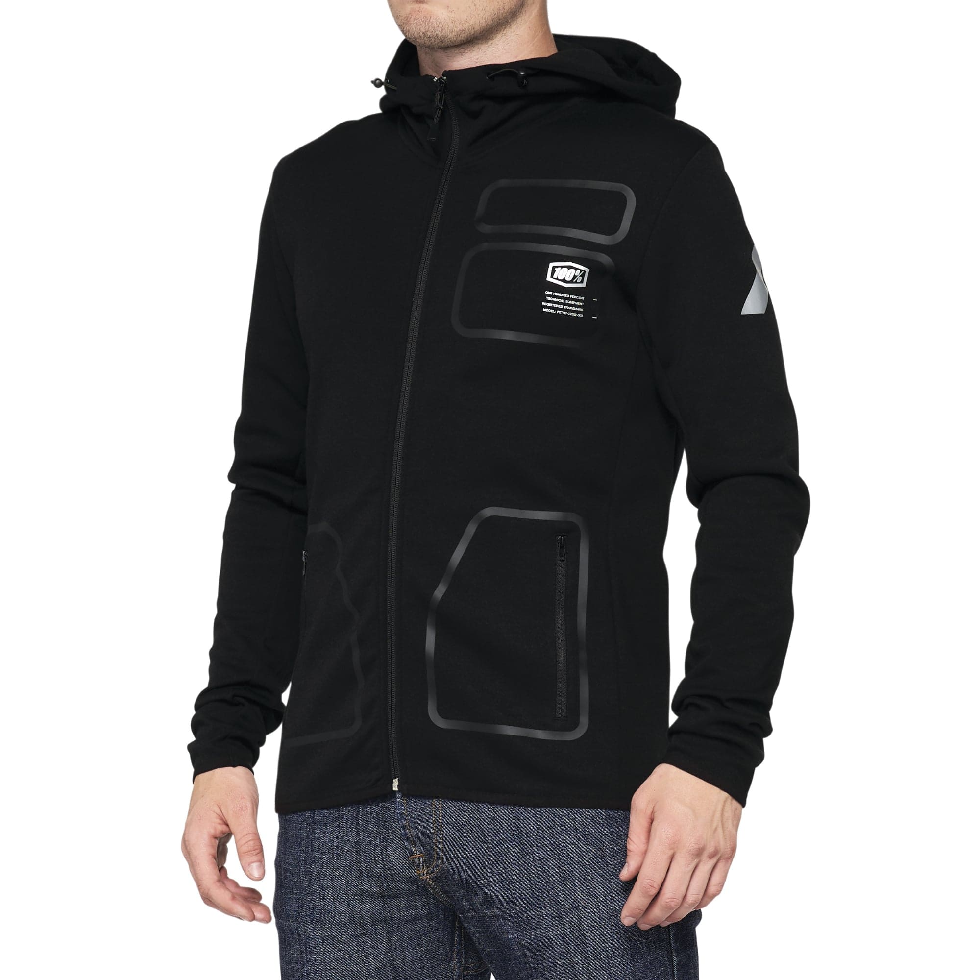 100% Viceroy Tech Zip Hoodie Black FREE 1 YEAR Returns, FREE UK Delivery | ThrottleChimp