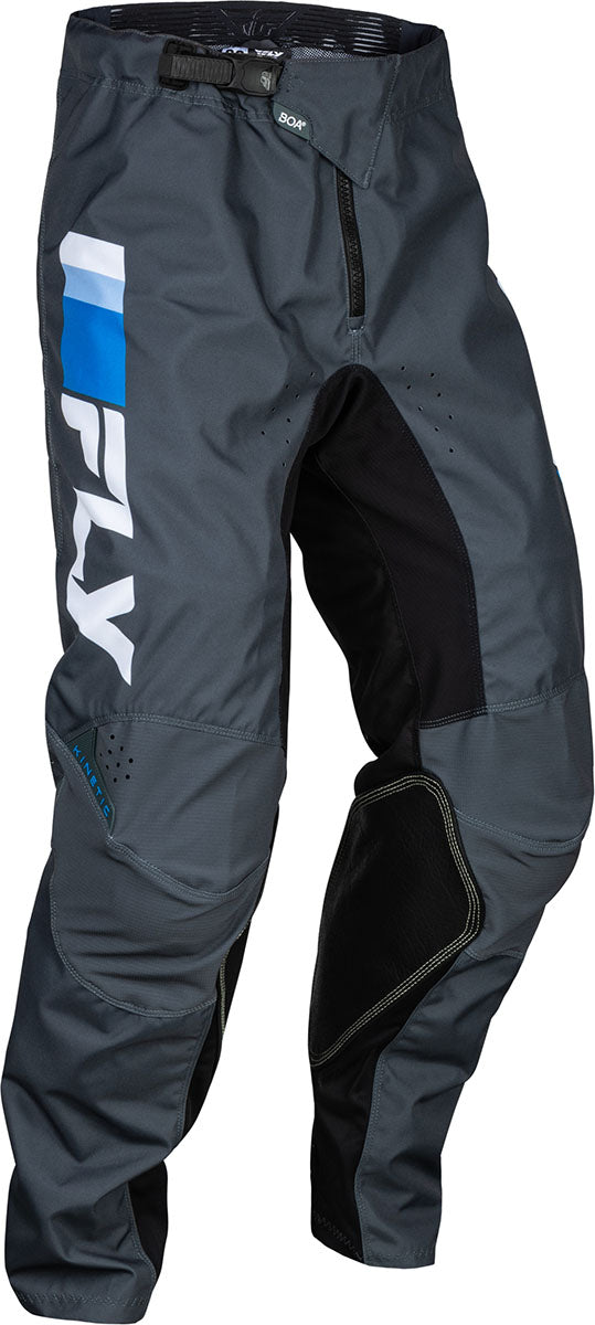 Fly Racing Kinetic Prix MX Trouser Bright Blue / Charcoal / White FREE 1 YEAR Returns, FREE UK Delivery | ThrottleChimp