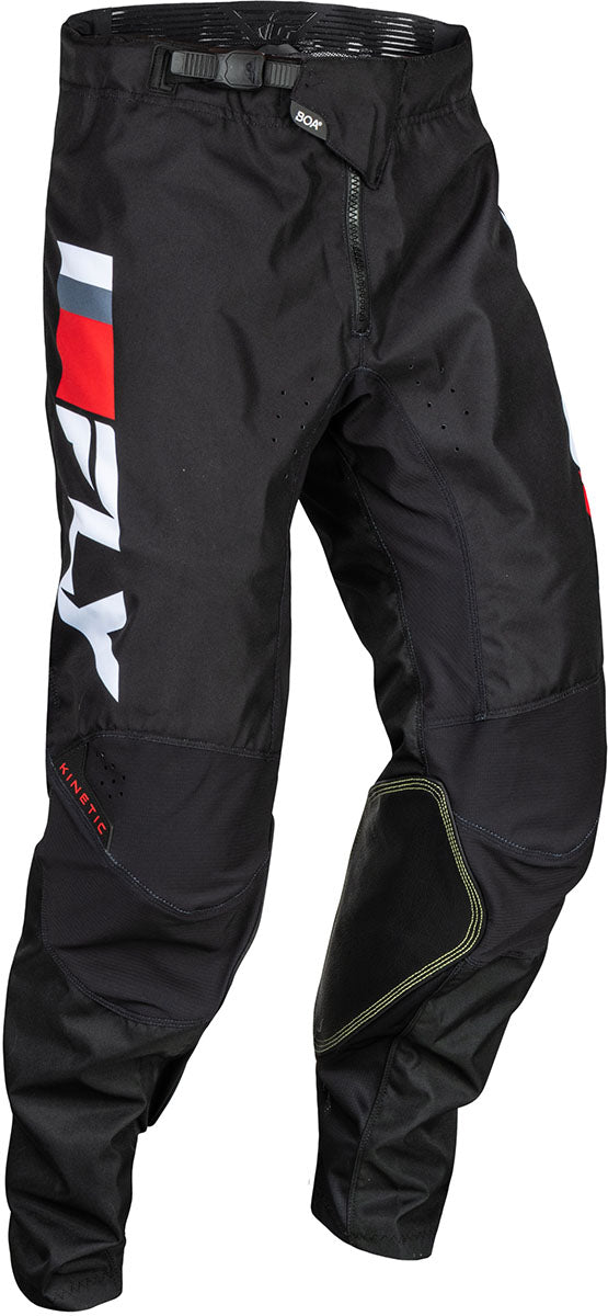 Fly Racing Kinetic Prix MX Trouser Red / Grey / White FREE 1 YEAR Returns, FREE UK Delivery | ThrottleChimp