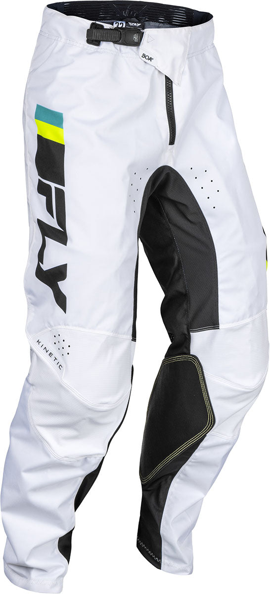 Fly Racing Kinetic Prix MX Trouser White / Black / Hi-Viz FREE 1 YEAR Returns, FREE UK Delivery | ThrottleChimp