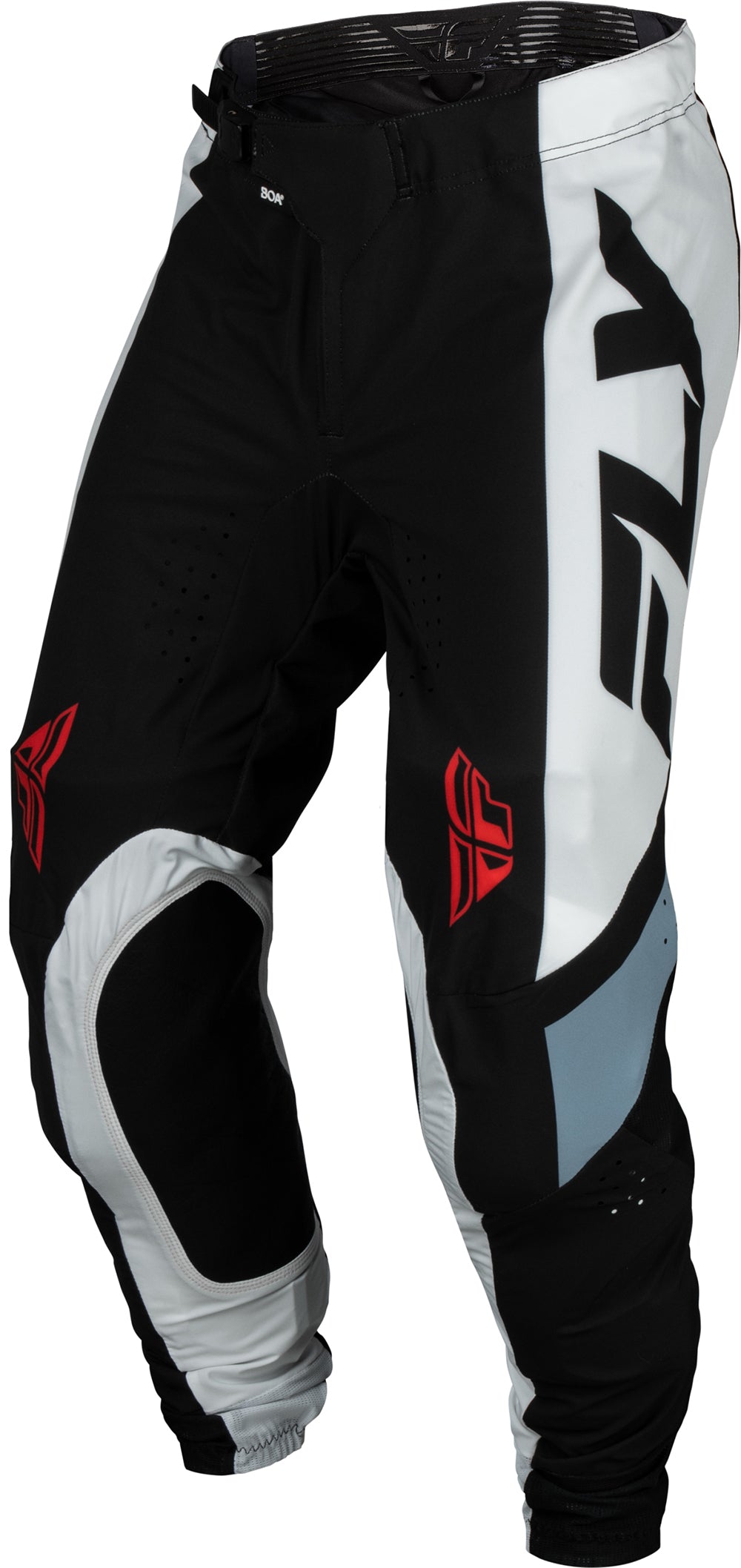 Fly Racing Lite Boa MX Trouser Black / White / Denim Grey FREE 1 YEAR Returns, FREE UK Delivery | ThrottleChimp