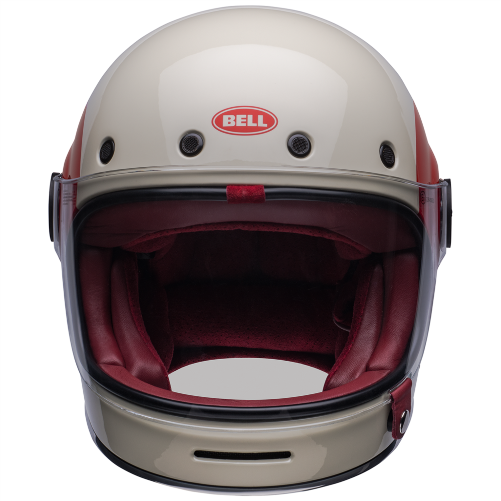 Bell Bullitt TT Full Face Helmet Vintage White / Oxblood (Image 10) - ThrottleChimp