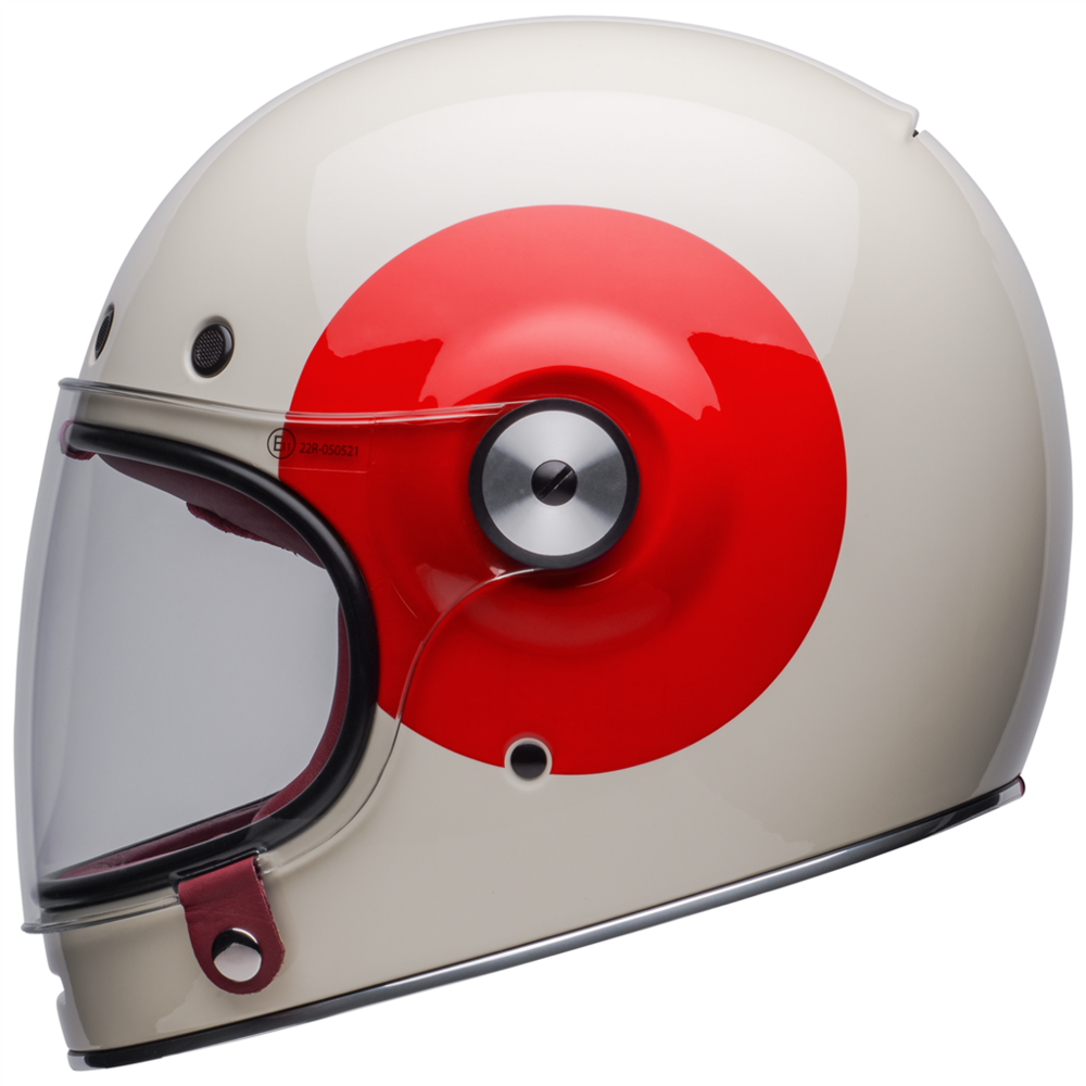 Bell Bullitt TT Full Face Helmet Vintage White / Oxblood (Image 11) - ThrottleChimp