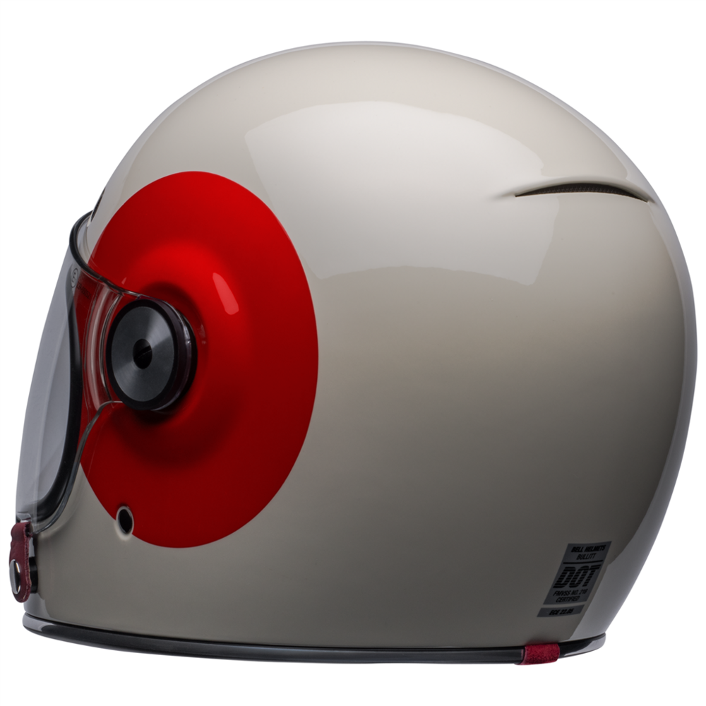 Bell Bullitt TT Full Face Helmet Vintage White / Oxblood (Image 15) - ThrottleChimp