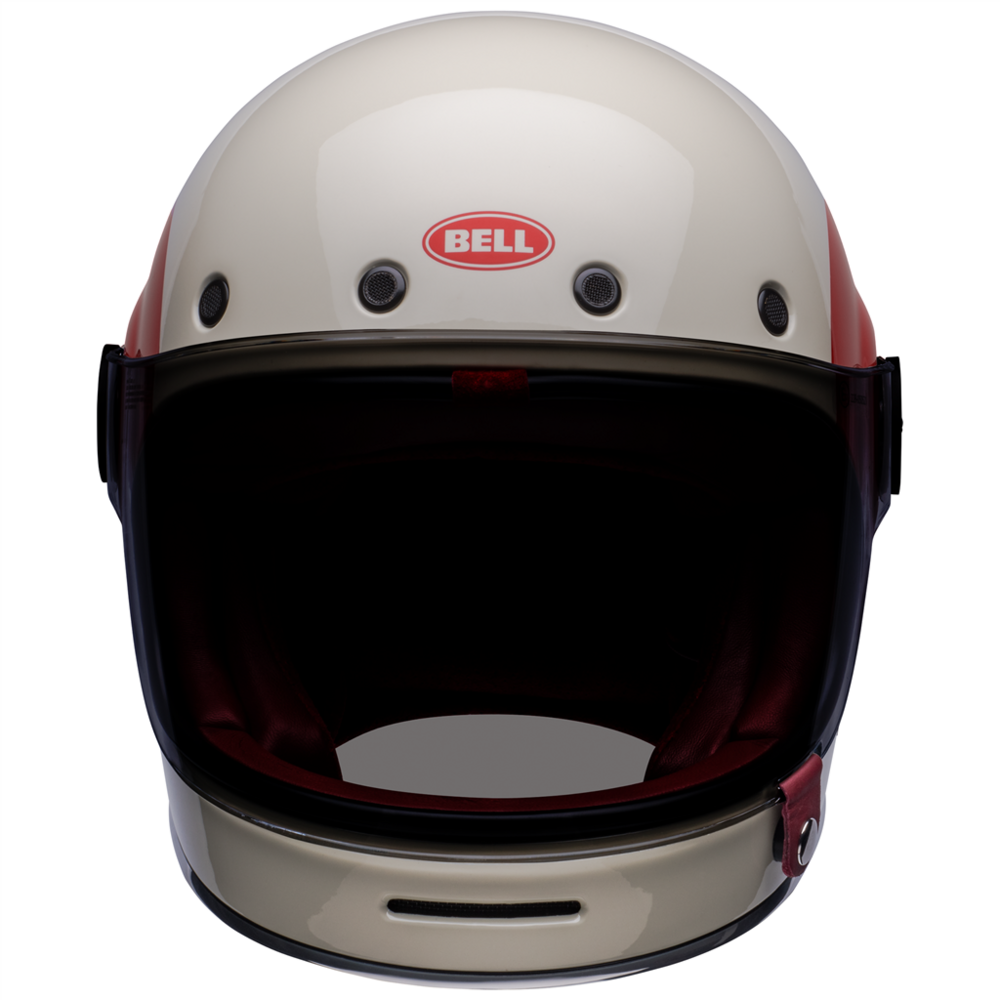 Bell Bullitt TT Full Face Helmet Vintage White / Oxblood (Image 2) - ThrottleChimp