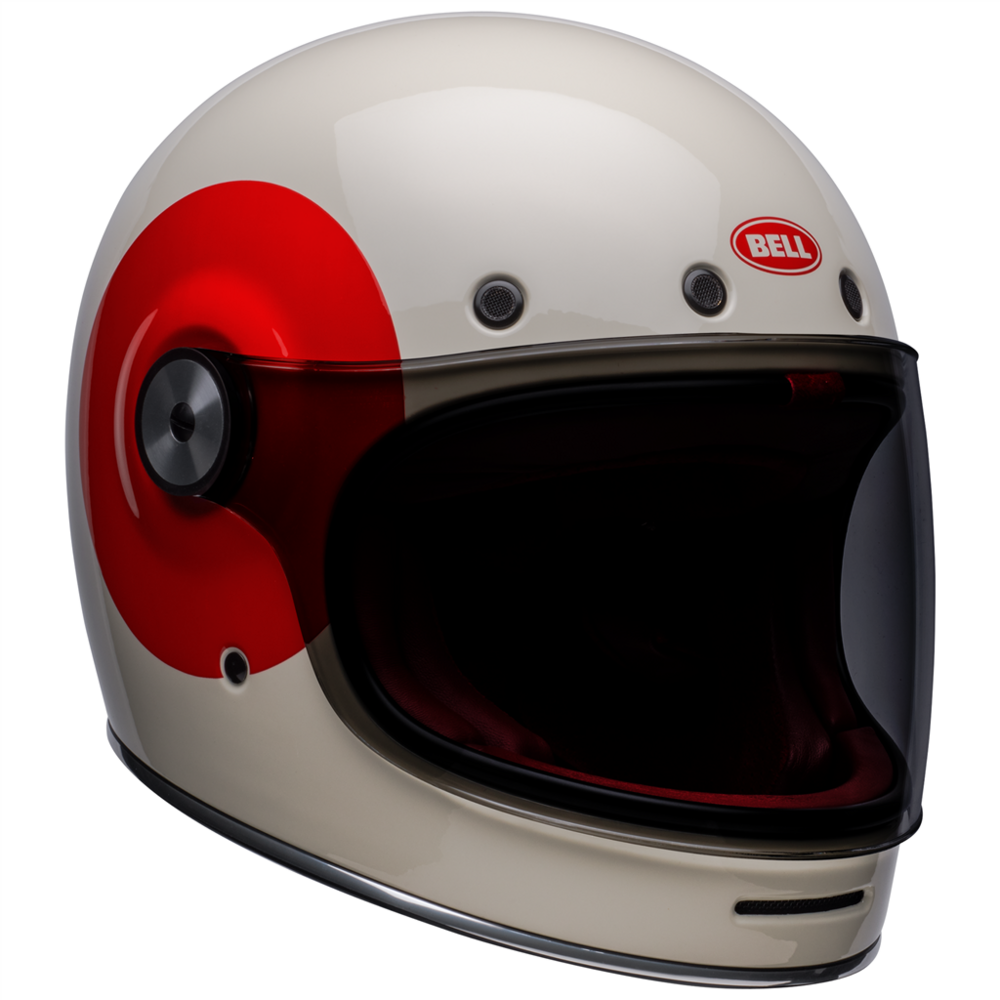 Bell Bullitt TT Full Face Helmet Vintage White / Oxblood (Image 4) - ThrottleChimp