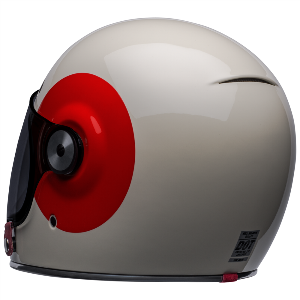 Bell Bullitt TT Full Face Helmet Vintage White / Oxblood (Image 7) - ThrottleChimp