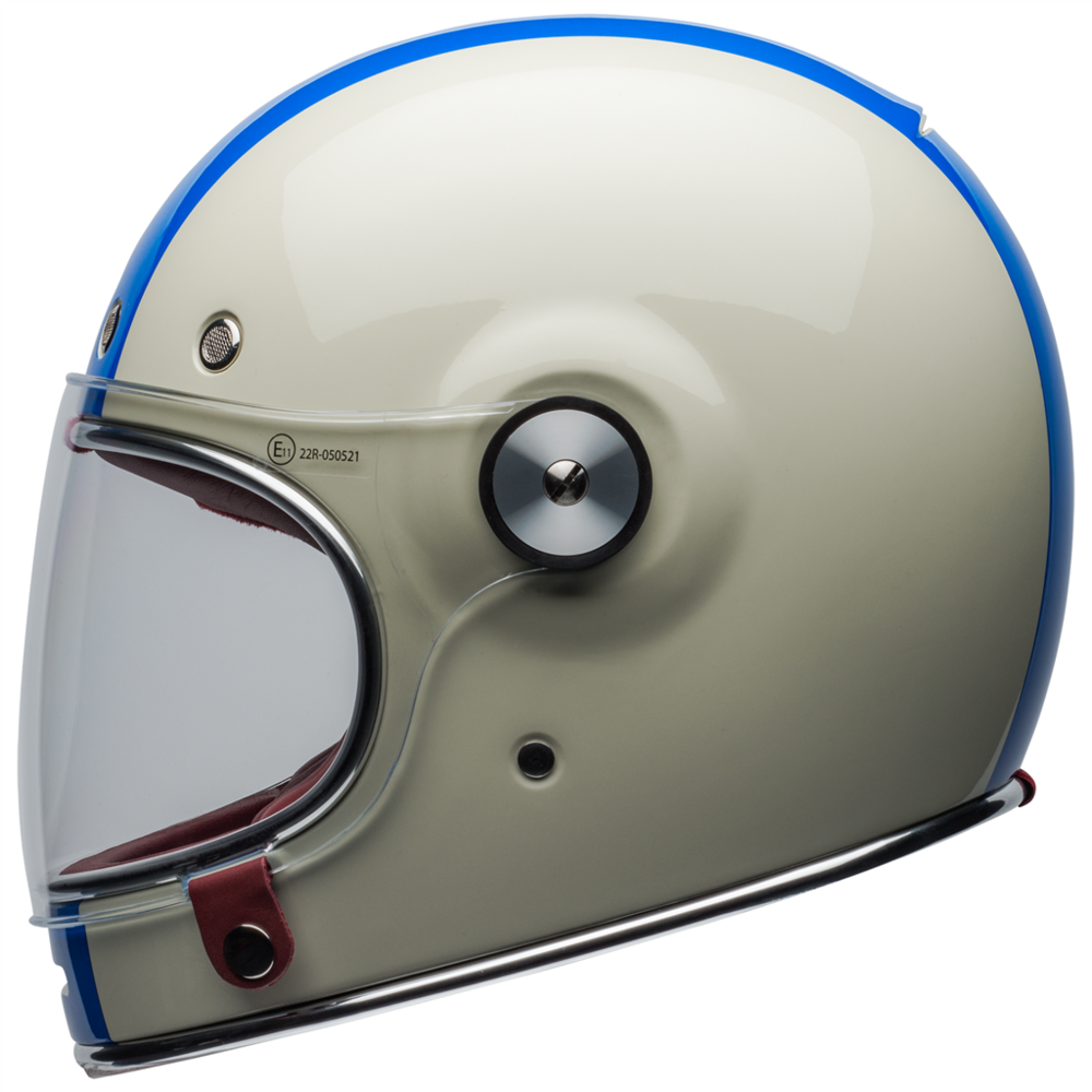 Bell Bullitt Command Full Face Helmet Vintage White / Oxblood / Blue (Image 3) - ThrottleChimp