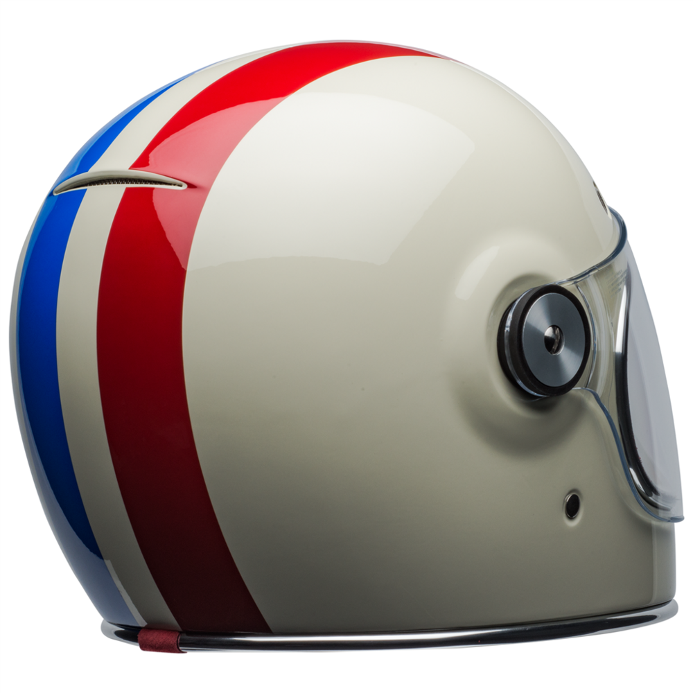 Bell Bullitt Command Full Face Helmet Vintage White / Oxblood / Blue (Image 6) - ThrottleChimp