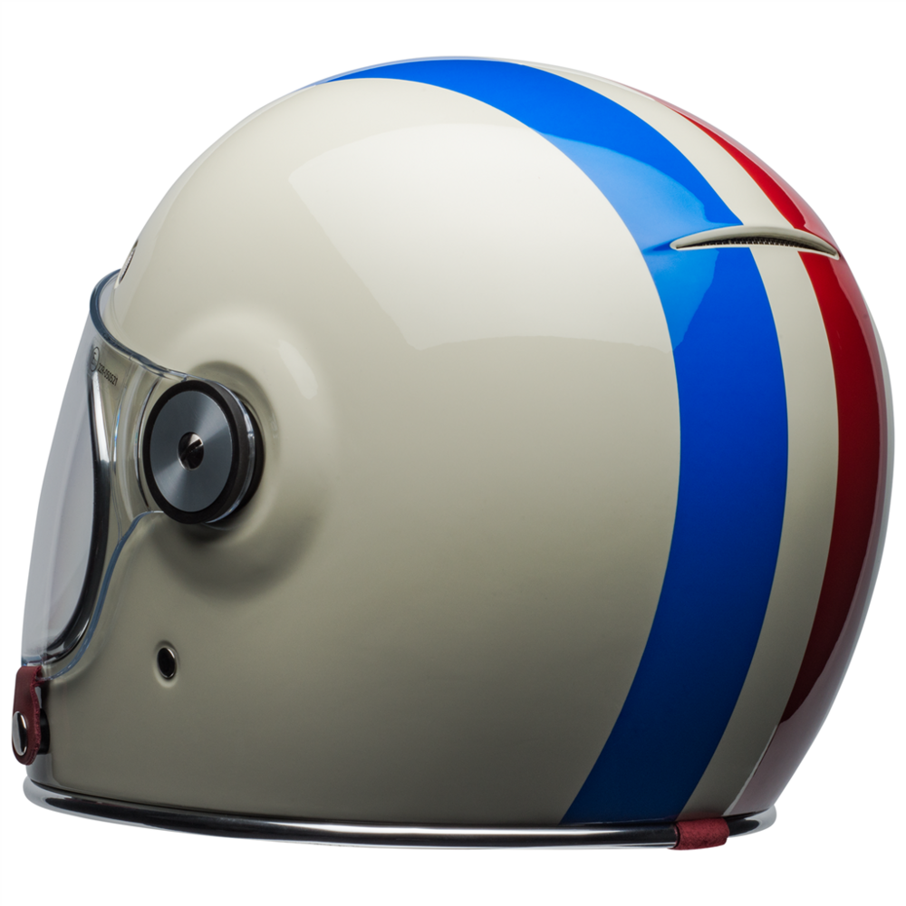 Bell Bullitt Command Full Face Helmet Vintage White / Oxblood / Blue (Image 7) - ThrottleChimp