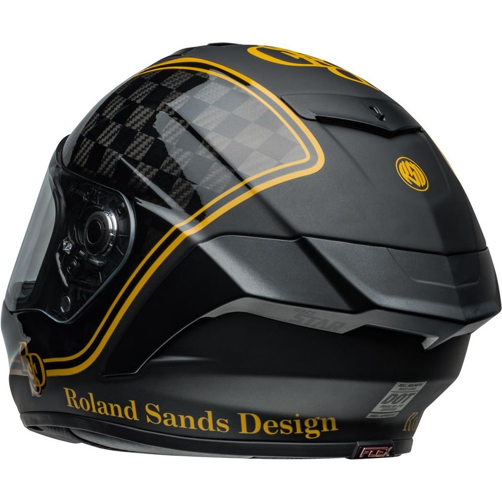 Bell Race Star Flex DLX RSD Player Full Face Helmet Black / Gold (Image 2) - ThrottleChimp