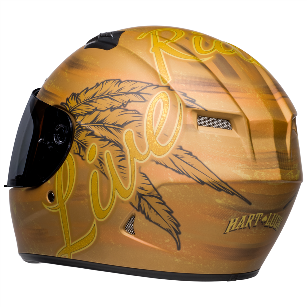 Bell Qualifier DLX MIPS Hart Luck Live Full Face Helmet Matt Gold (Image 7) - ThrottleChimp