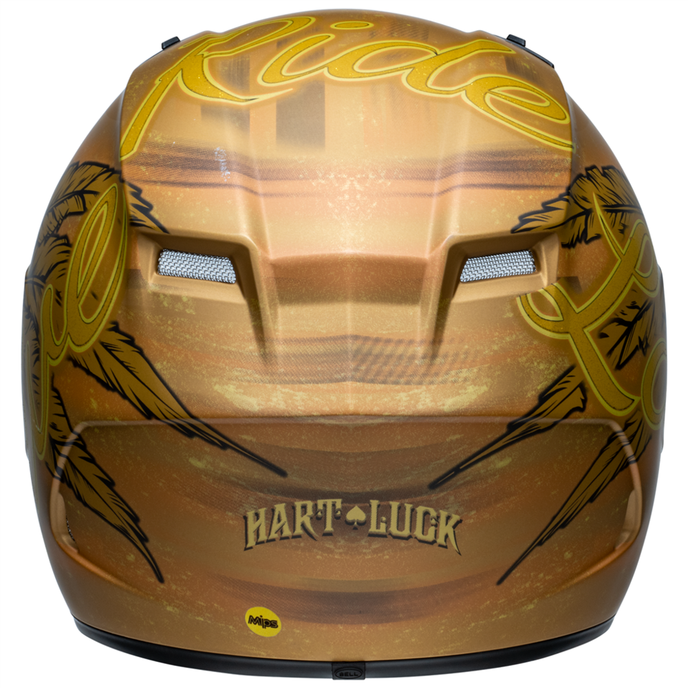 Bell Qualifier DLX MIPS Hart Luck Live Full Face Helmet Matt Gold (Image 8) - ThrottleChimp