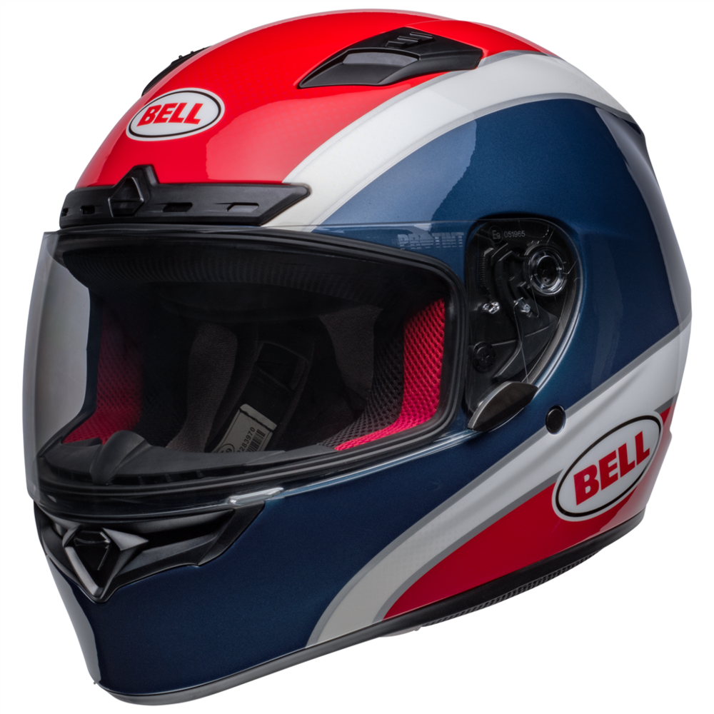 Bell Qualifier DLX MIPS Classic Full Face Helmet Navy / Red (Image 13) - ThrottleChimp