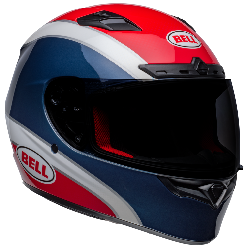 Bell Qualifier DLX MIPS Classic Full Face Helmet Navy / Red (Image 4) - ThrottleChimp