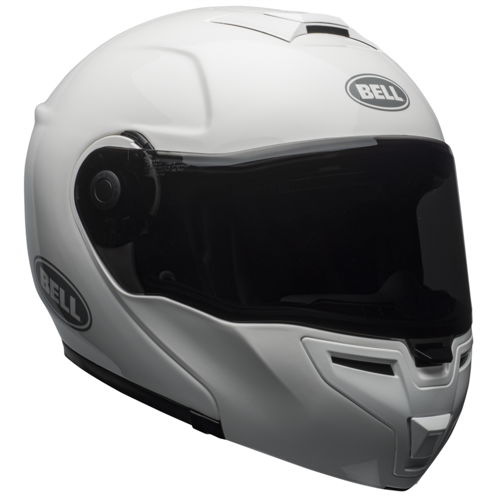 Bell SRT Modular Solid Full Face Helmet White (Image 4) - ThrottleChimp