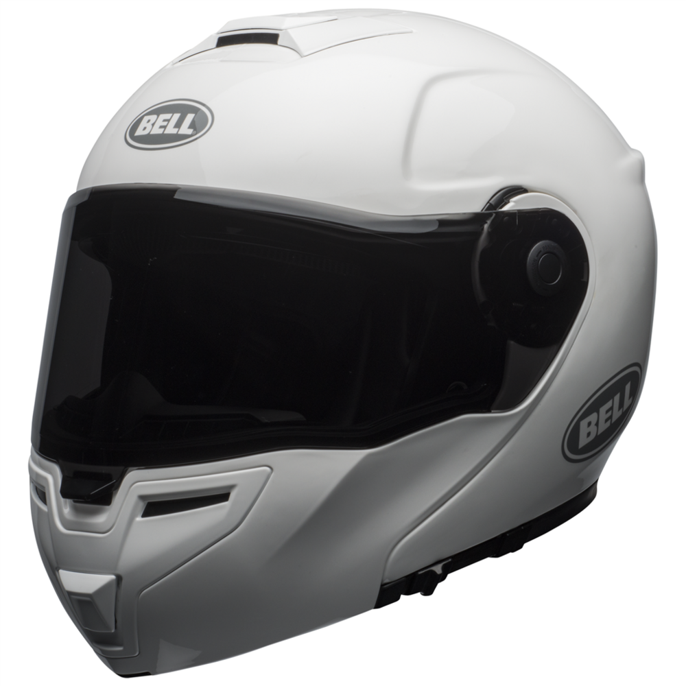 Bell SRT Modular Solid Full Face Helmet White (Image 5) - ThrottleChimp