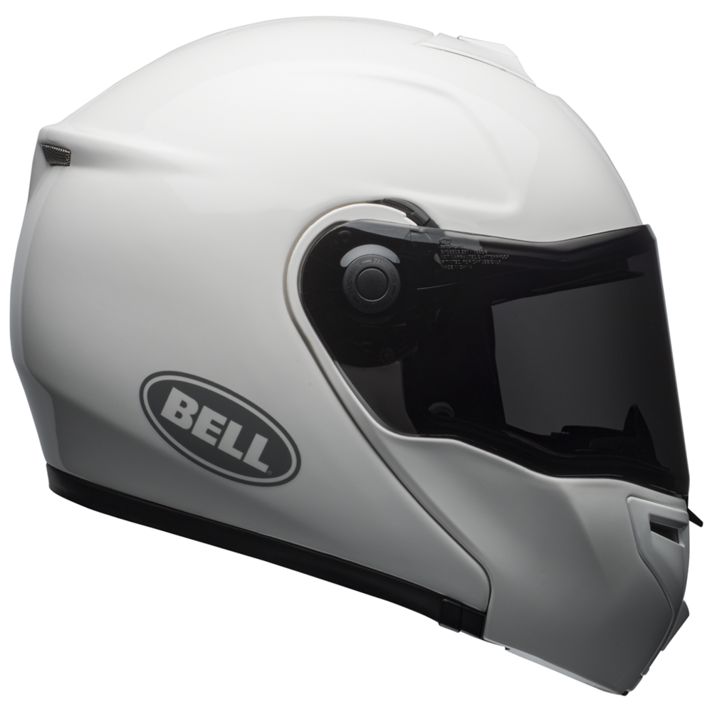 Bell SRT Modular Solid Full Face Helmet White - ThrottleChimp