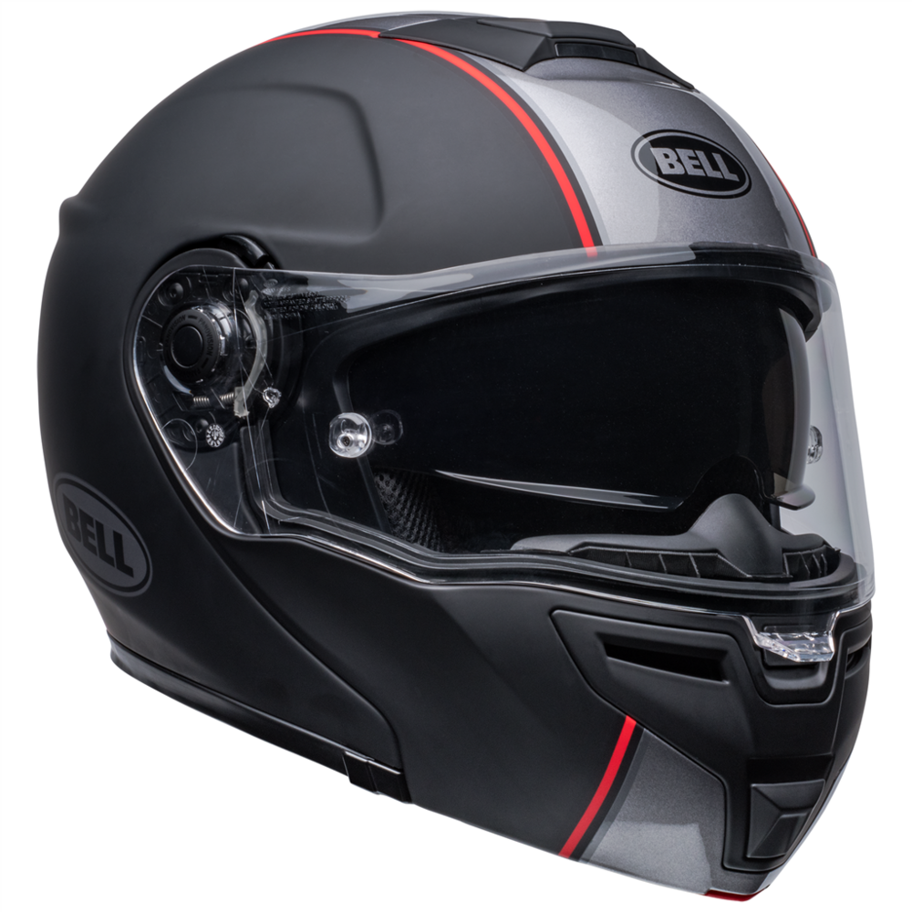 Bell SRT Modular Hartluck Jamo Full Face Helmet Black / Red (Image 11) - ThrottleChimp