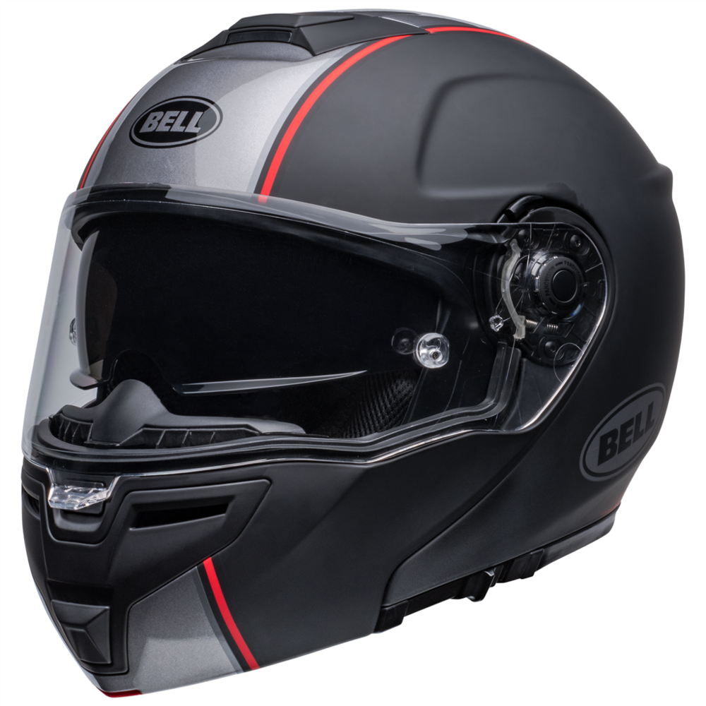 Bell SRT Modular Hartluck Jamo Full Face Helmet Black / Red (Image 12) - ThrottleChimp