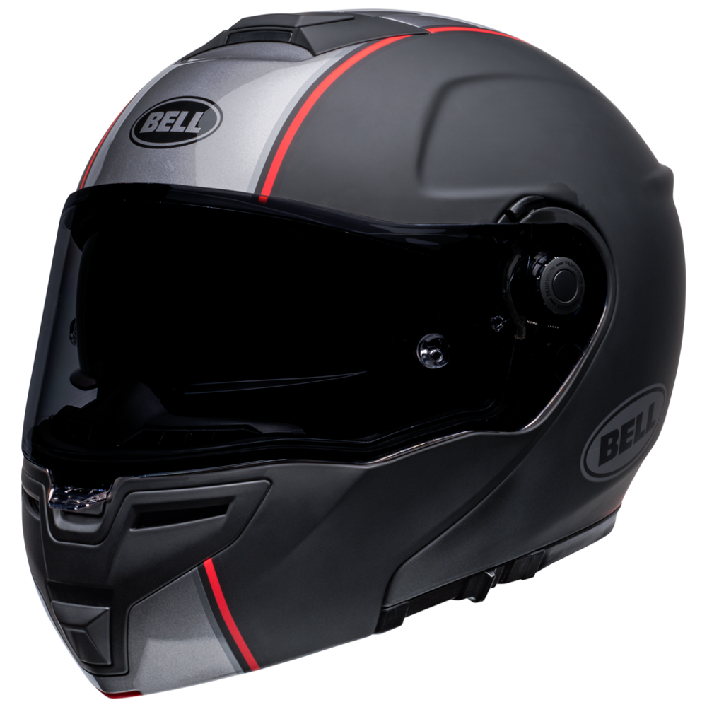 Bell SRT Modular Hartluck Jamo Full Face Helmet Black / Red (Image 5) - ThrottleChimp