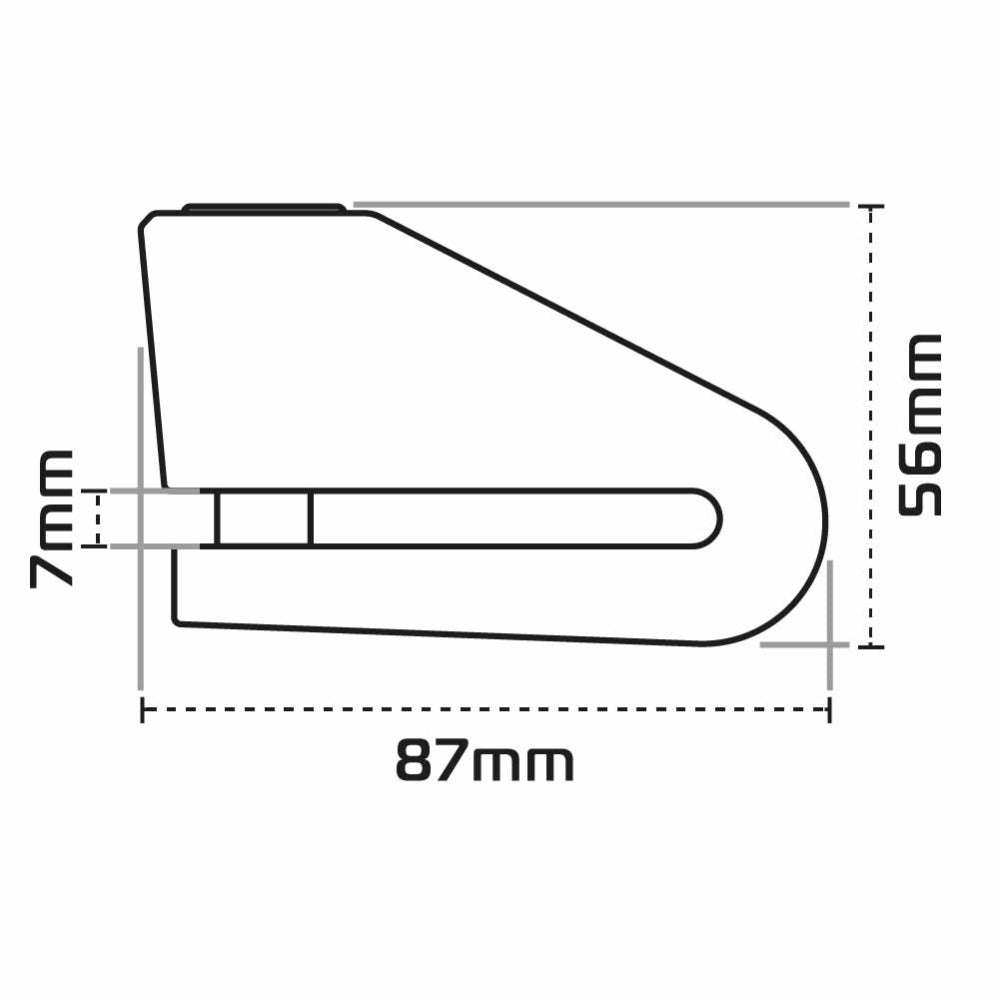 Oxford Alpha XD14 Disc Lock Yellow - 14 mm Pin (Image 3) - ThrottleChimp