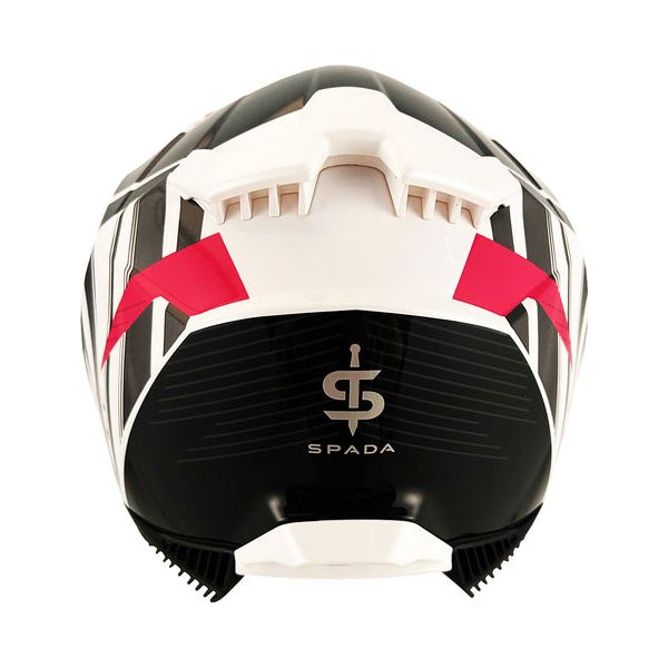 Spada SP18 Full Face Helmet White / Red FREE 1 YEAR Returns, FREE UK Delivery | ThrottleChimp