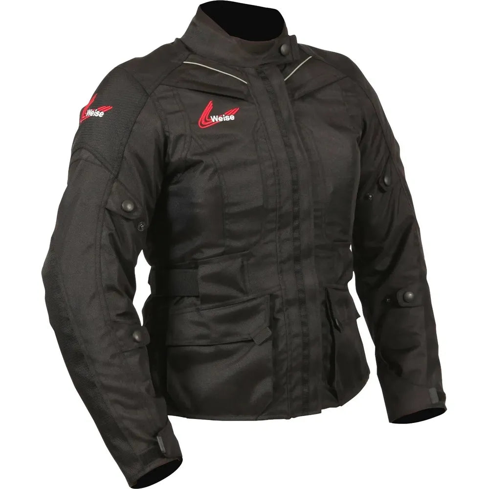 Weise Pioneer Ladies Textile Jacket Black - ThrottleChimp