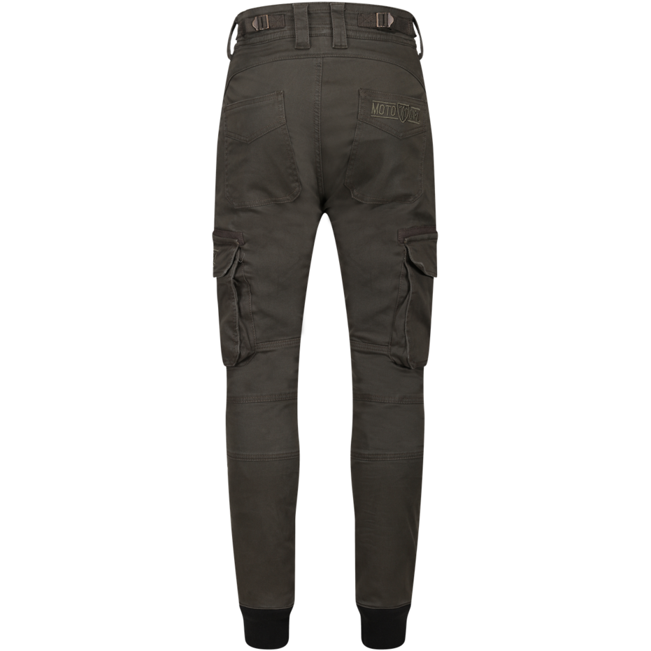 MotoGirl Lara Ladies Cargo Trouser Olive Green (Image 4) - ThrottleChimp