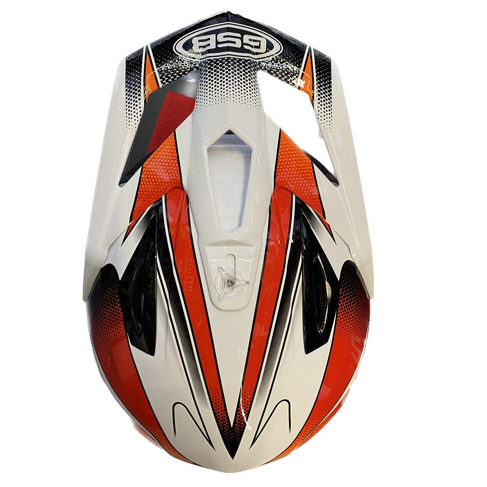 GSB XP-14B MX Off-Road Helmet Gloss Graphic Orange (Image 5) - ThrottleChimp