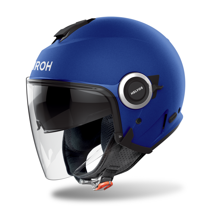 Airoh Helyos Open Face Helmet Matt Blue FREE 1 YEAR Returns, FREE UK Delivery | ThrottleChimp