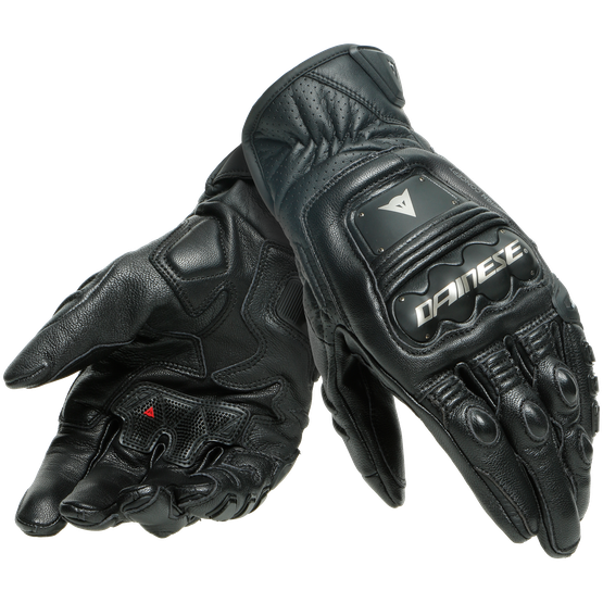 Dainese 4 Stroke 2 Leather Gloves Black / Black (Image 6) - ThrottleChimp