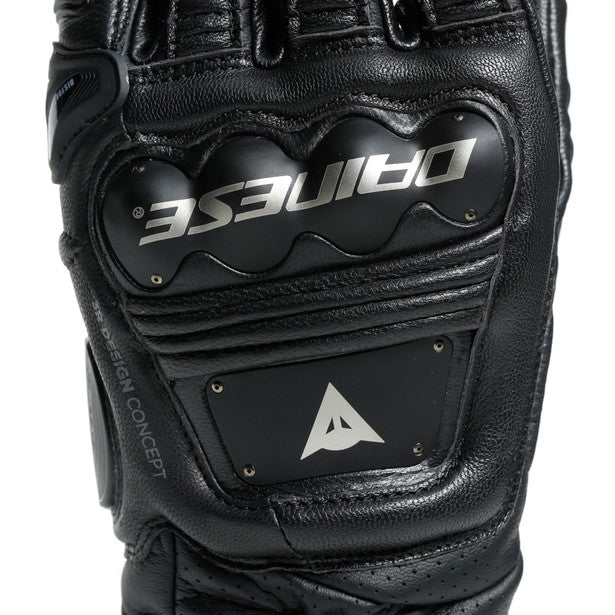 Dainese 4 Stroke 2 Leather Gloves Black / Black (Image 7) - ThrottleChimp