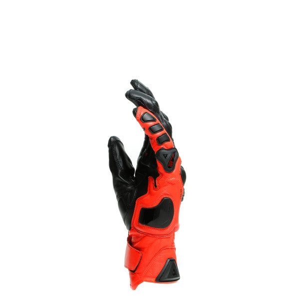 Dainese 4 Stroke 2 Leather Gloves Black / Fluo Red (Image 5) - ThrottleChimp