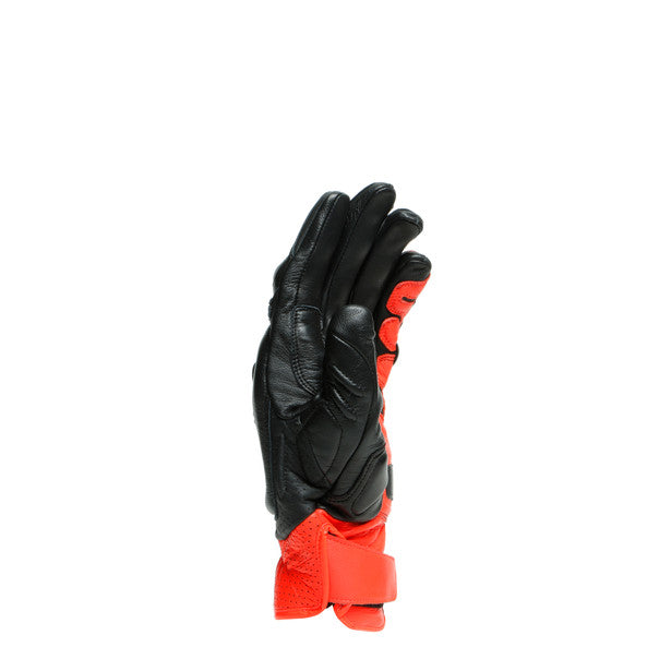 Dainese 4 Stroke 2 Leather Gloves Black / Fluo Red (Image 3) - ThrottleChimp