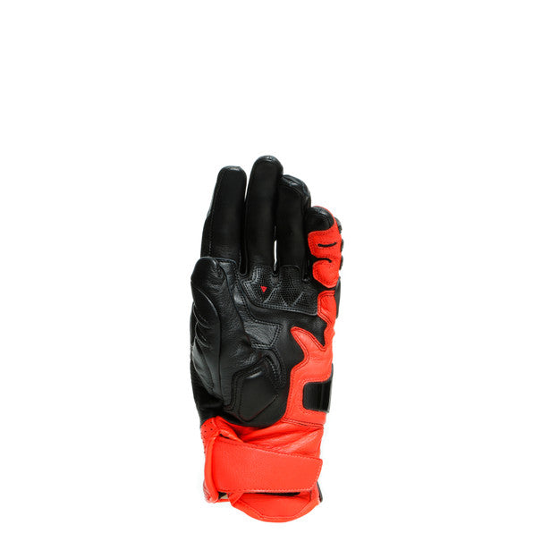 Dainese 4 Stroke 2 Leather Gloves Black / Fluo Red (Image 4) - ThrottleChimp