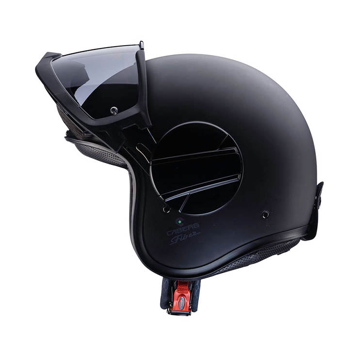 Caberg Jet Ghost X Plain Open Face Helmet Matt Black (Image 5) - ThrottleChimp