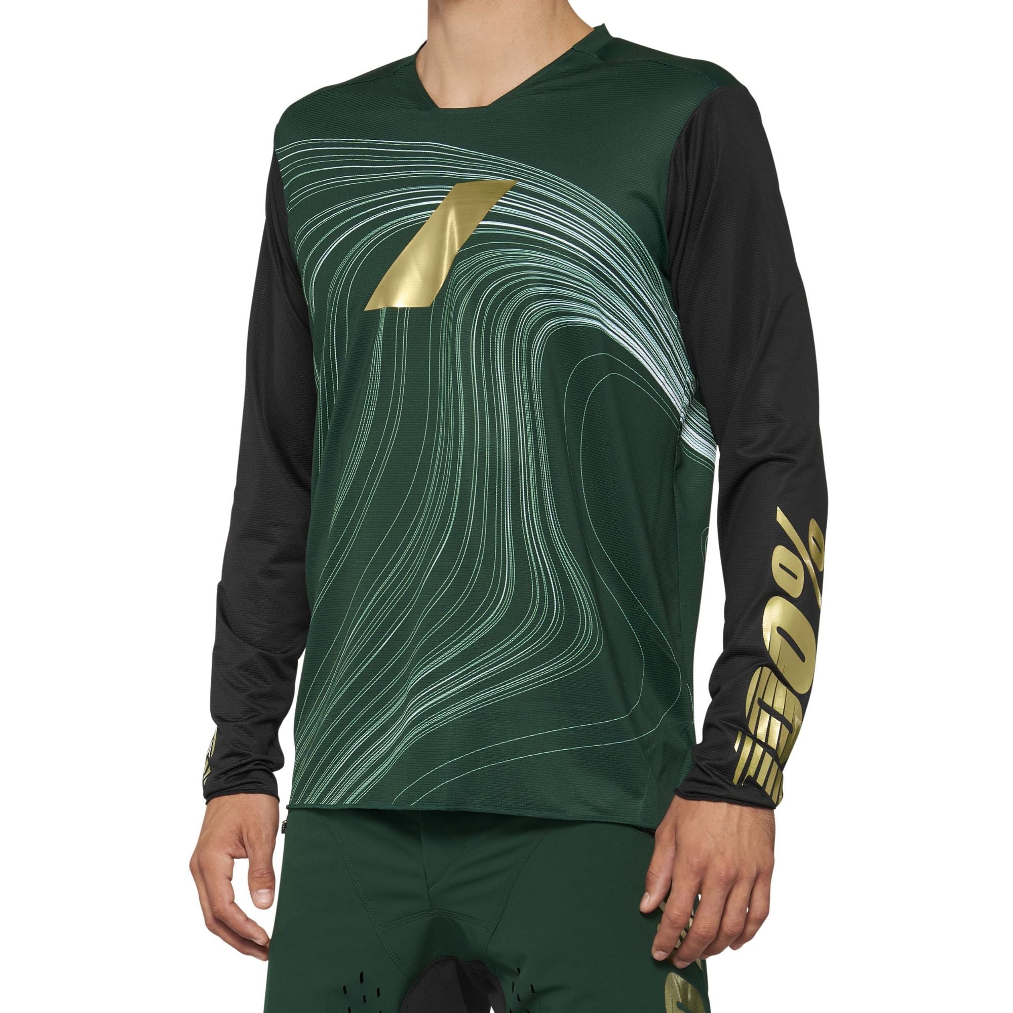 100% R-Core X Long Sleeves Limited Edition Jersey Forest Green FREE 1 YEAR Returns, FREE UK Delivery | ThrottleChimp