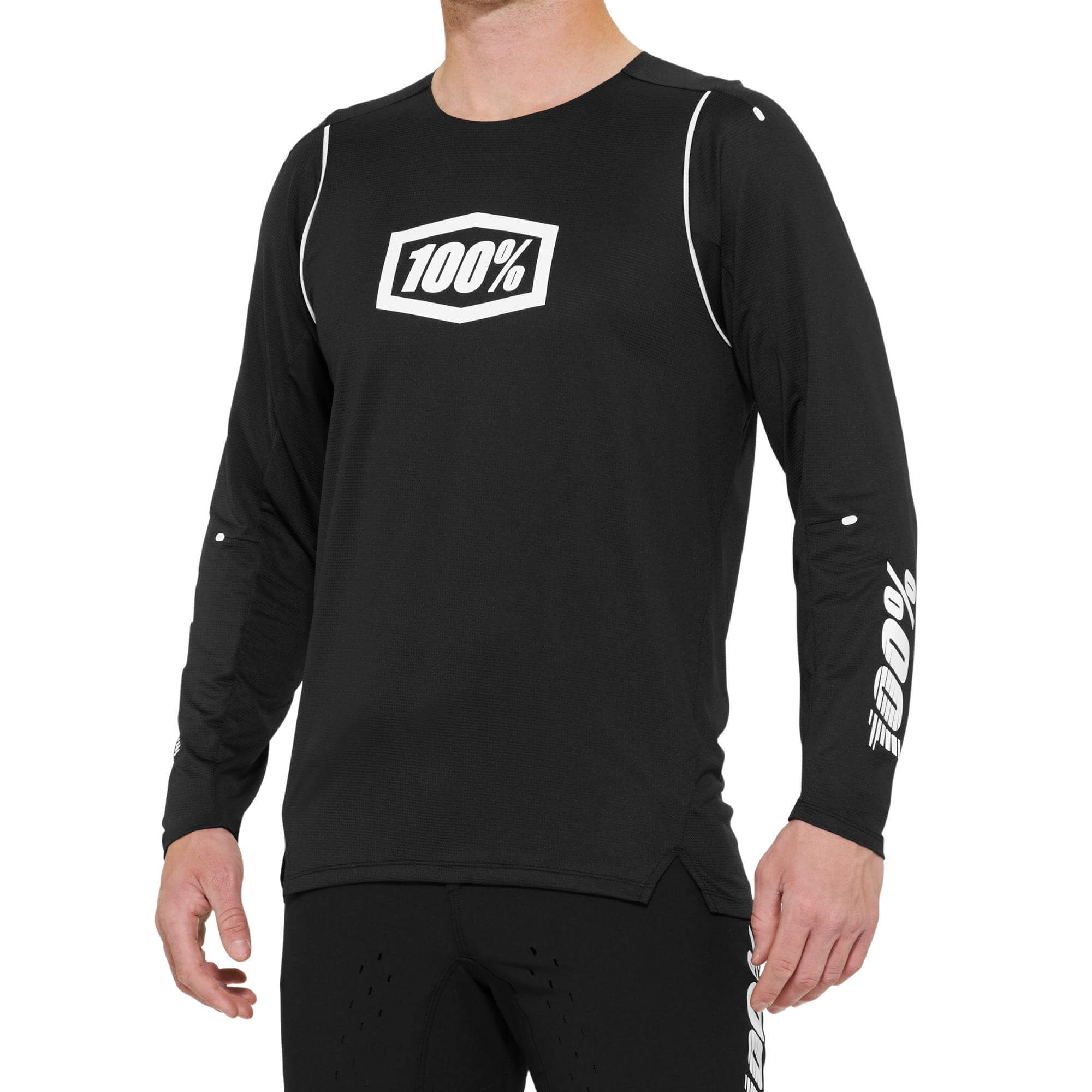 100% R-Core X Long Sleeves Jersey Black FREE 1 YEAR Returns, FREE UK Delivery | ThrottleChimp