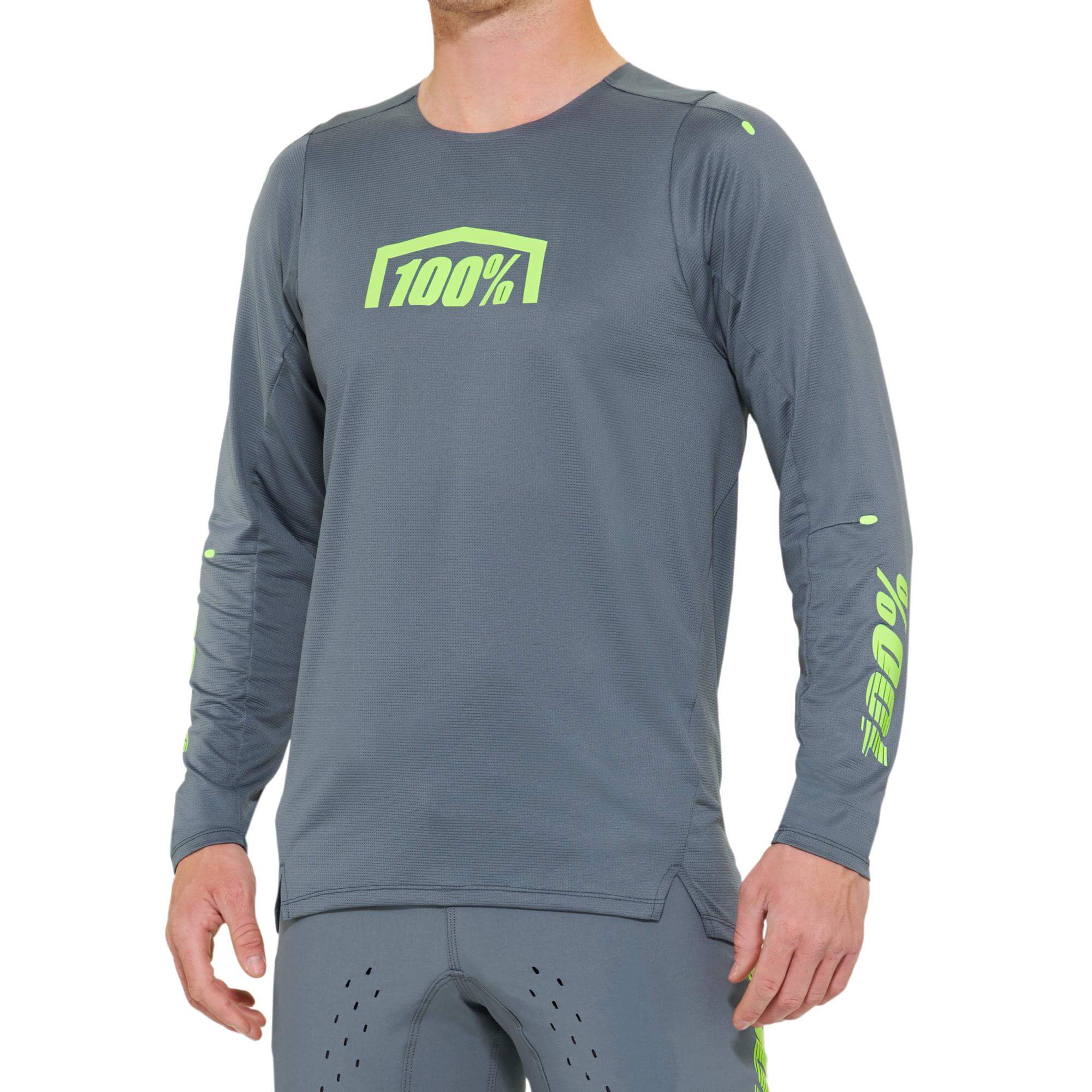 100% R-Core X Long Sleeves Jersey Grey FREE 1 YEAR Returns, FREE UK Delivery | ThrottleChimp