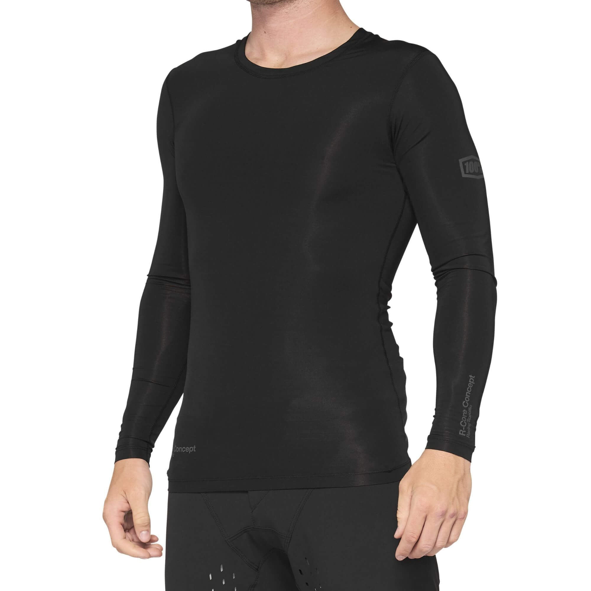 100% R-Core Concept Long Sleeves Jersey Black FREE 1 YEAR Returns, FREE UK Delivery | ThrottleChimp