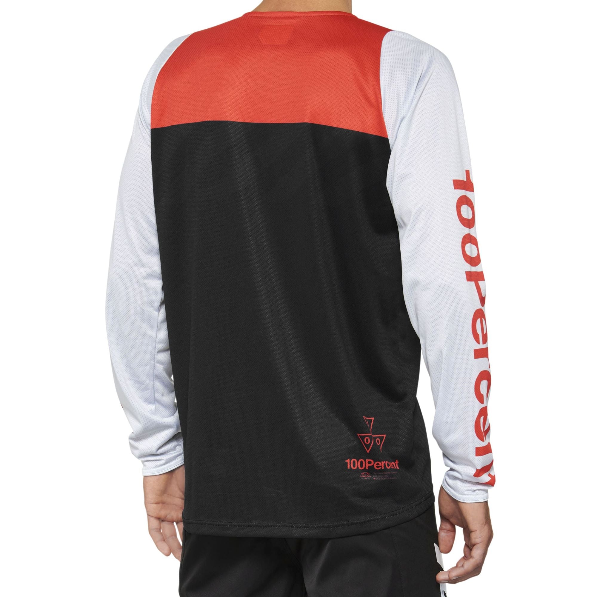 100% R-Core Long Sleeves Jersey Black / Racer Red FREE 1 YEAR Returns, FREE UK Delivery | ThrottleChimp